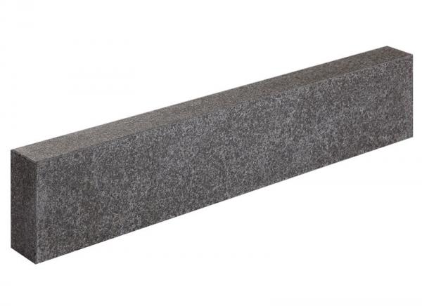 Bordstein Basalt "schwarz/anthrazit" gesägt & geflammt 8x25x100 cm